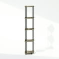 thumbnail image 4 of Furinno Turn n Tube 5 Tier 11.6 in x 57.7 in Particle Board French Oak Corner Bookcase, 4 of 6