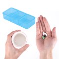 thumbnail image 4 of Unique Bargains 1 Pc 3 Compartment Pill Case Durable for Travel Blue, 4 of 6