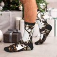thumbnail image 7 of KLL Skeleton Dance with Mushrooms Print Cool Socks Men's Women's Crew Socks Funny Crazy Novelty Stockings, 7 of 7