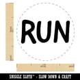 thumbnail image 2 of Run Jog Marathon Fun Text Self-Inking Rubber Stamp Ink Stamper - Pink Ink - Medium 1 Inch, 2 of 7