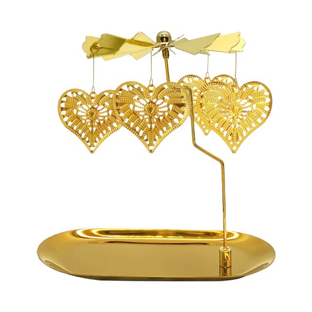 Rotating Candle Holder Dinner Table Ornament for Holiday Wedding Party Decor