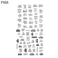 thumbnail image 2 of FunieSuper Thin 3D English Letters Animal Fruit Leaf Nail Sticker Adhesive Decoration, 2 of 7