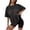 Black, variant on Women's Casual Graphic Print Oversized Round Neck Short Sleeve Tee Shirt Loose Fit Drop Shoulder Tops Oversized T-shirts Short Sleeve Crewneck Casual Tops