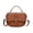 Brown, variant on Women PU Leather Crossbody Bags Small Saddle Bag Vintage Purse with Top Handle Adjustable Strap Flap Satchel