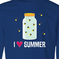 thumbnail image 4 of Inktastic I Love Summer Cute Fireflies Long Sleeve Youth T-Shirt, 4 of 5