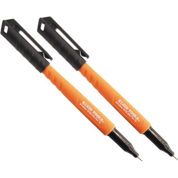 Klein Tools 861002 Skribes Ultra Fine Tip Permanent Markers, Black, 2-Pack