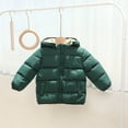 thumbnail image 4 of GYRATEDREAM Winter Coats for Toddler Kids Baby Boys Girls Padded Light Puffer Jacket Outerwear Infant Down Teddy Bear Jacket with Hoods for 2-3Y Green, 4 of 7