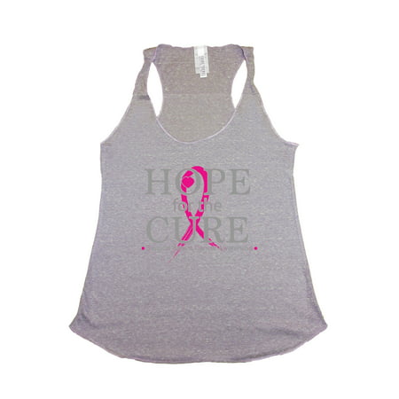 Women's Hope for the Cure Breast Cancer Awareness Tri Blend Tank (Best Tri Suit For Large Breasts)