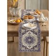 thumbnail image 3 of Vintage Bohemia Short Table Runner 36 Inches Long,Aztec Ethnic Tribal Geometric Style Cotton Linen Table Runners Dresser Scarves,Fabric Tabletop Scarf Furniture Cover for Home Dinner Party 13"x36", 3 of 9