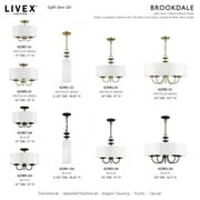 42981-01 Livex Lighting Brookdale - 1 Light Mini Pendant In Transitional Style-18.25 Inches Tall and 5.13 Inches Wide-Antique Brass Finish