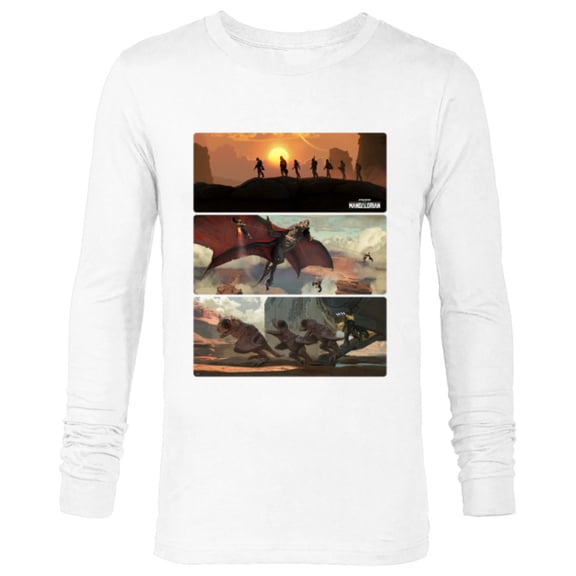 Star Wars The Mandalorian Season 3 Raptor Rescue Concept Art - Long Sleeve T-Shirt for Men - Customized-White