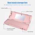 thumbnail image 1 of Caja de almacenamiento portátil para mascarillas con espejo, caja de doble capa, caja de almacenamiento para aretes a prueba de agua y polvo, 1 of 9