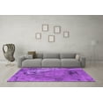 thumbnail image 3 of Ahgly Company Indoor Round Oriental Purple Industrial Area Rugs, 5' Round, 3 of 4