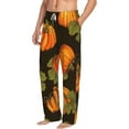 thumbnail image 2 of Xecao Orange Pumpkin Men's Straight Lounge Pajama Pants: The Ultimate in Comfortable Sleepwear, 2 of 9