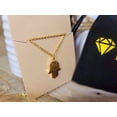 thumbnail image 2 of SaleHamsa Gold Necklace, Hand of Fatima,Hand Of God , Gold Plated Hamsa Necklace, 2 of 6