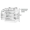 thumbnail image 2 of Modern Freestanding Kitchen Pantry, Buffet Food Storage, Coffee Bar Cabinet, 1 Pack, 35.4 x 28.7 x 17.5 in, 2 of 17