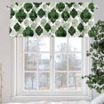 thumbnail image 6 of Deep Green Moroccan Valances for Windows Abstract Gradient Gold Green Geometric Valance Curtains Rod Pocket Bathroom Small Window Treatments for Kitchen Living Room Bedroom, 42"x12", 6 of 7