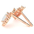thumbnail image 2 of Opal Diamond Claddagh Motive Stud Earrings in 14k Rose Gold, 2 of 4