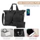 thumbnail image 1 of Bolso de deporte de yoga para mujer Bolso de equipaje de mano de 3 piezas Bolso de fin de semana de gran capacidad (Negro), 1 of 8