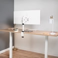 thumbnail image 4 of VIVO Ultra Wide Screen TV and Monitor Desk Mount, Adjustable Height and Tilt Stand for Screens up to 42 inches, White, STAND-V101CW up to 42" screens White, 4 of 9