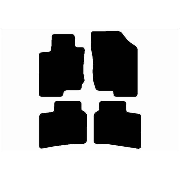 Carpet Floor Mats, Custom Fit, Black, 4-Piece Set, Fits 2007-2010 Kia Optima, Made in USA