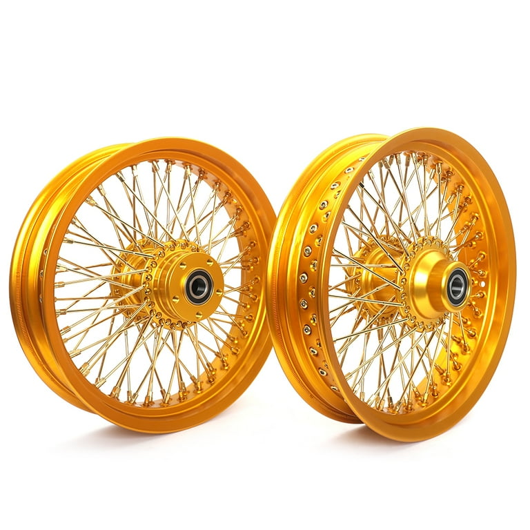 Gold harley wheels deals