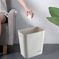 thumbnail image 4 of HOARBOEG Rectangular Open Top Trash Bin Suitable for Home Bathroom Kitchen Bedroom Office Waste Bin Modern Design Garbage Container Recycle Bin, Gray, 4 of 9