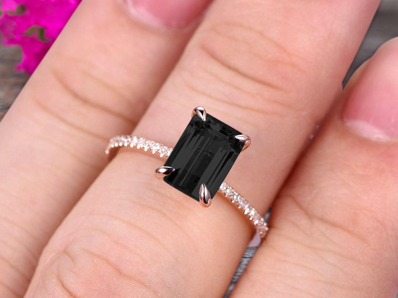 Black Diamond Engagement Ring | Custom Engagement Rings