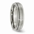 thumbnail image 4 of Titanium Grooved Edge 6mm Brushed and Polished Band Size: 8; for Adults and Teens; for Women and Men, 4 of 6