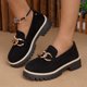 thumbnail image 2 of Apoyos de Tacón para Zapatos de Mujer de Moda Casual Redondo-Pie Cadena de Metal Zapatilla Decorativa con 4cm de Tacón, Zapatillas de Interior Al Aire Libre de las Mujeres, 2 of 7