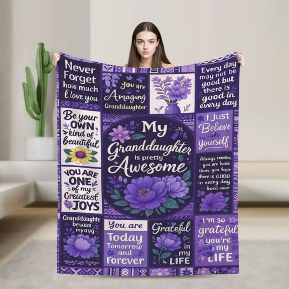 Granddaughter Gifts from Grandma Grandpa - Granddaughter Gifts, Gifts for Granddaughter, Christmas Graduation Birthday Gifts for Granddaughter, to My Granddaughter Blanket Gift Ideas 50x40