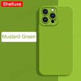 thumbnail image 1 of Pour iPhone 16 15 14 13 12 11 Pro Max Étui Shelluxe Carrée en Silicone Liquide Couverture Souple pour APPLE 11 12 13 Mini 14 15 16 Plus Étui Vert pour iPhone 14 ProMax, 1 of 6