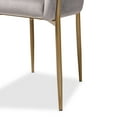 thumbnail image 7 of Baxton Studio Ballard Modern Luxe and Glam Grey Velvet Fabric Upholstered and Gold Finished Metal Dining Chair, 7 of 7