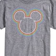 thumbnail image 3 of Disney - Mickey Logo Rainbow Outline Men's Short Sleeve Graphic T-Shirt, 3 of 5