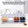 thumbnail image 4 of Clear Acrylic Seasoning Box, 4 Pieces Seasoning Rack Spice Pots, Condiment Storage Containers with Lids and Spoons, Toppings Containers for Salt Spice, Pepper, Sugar, Cardamon, Cinnamon, 4 of 7