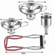 thumbnail image 2 of Stainless Steel Funnel, 4 Pcs Kitchen Funnel With Canning Jar Clip, Stainless Steel Jam Funnel Jar Clips For Canning Jars And Jams, 2 of 2
