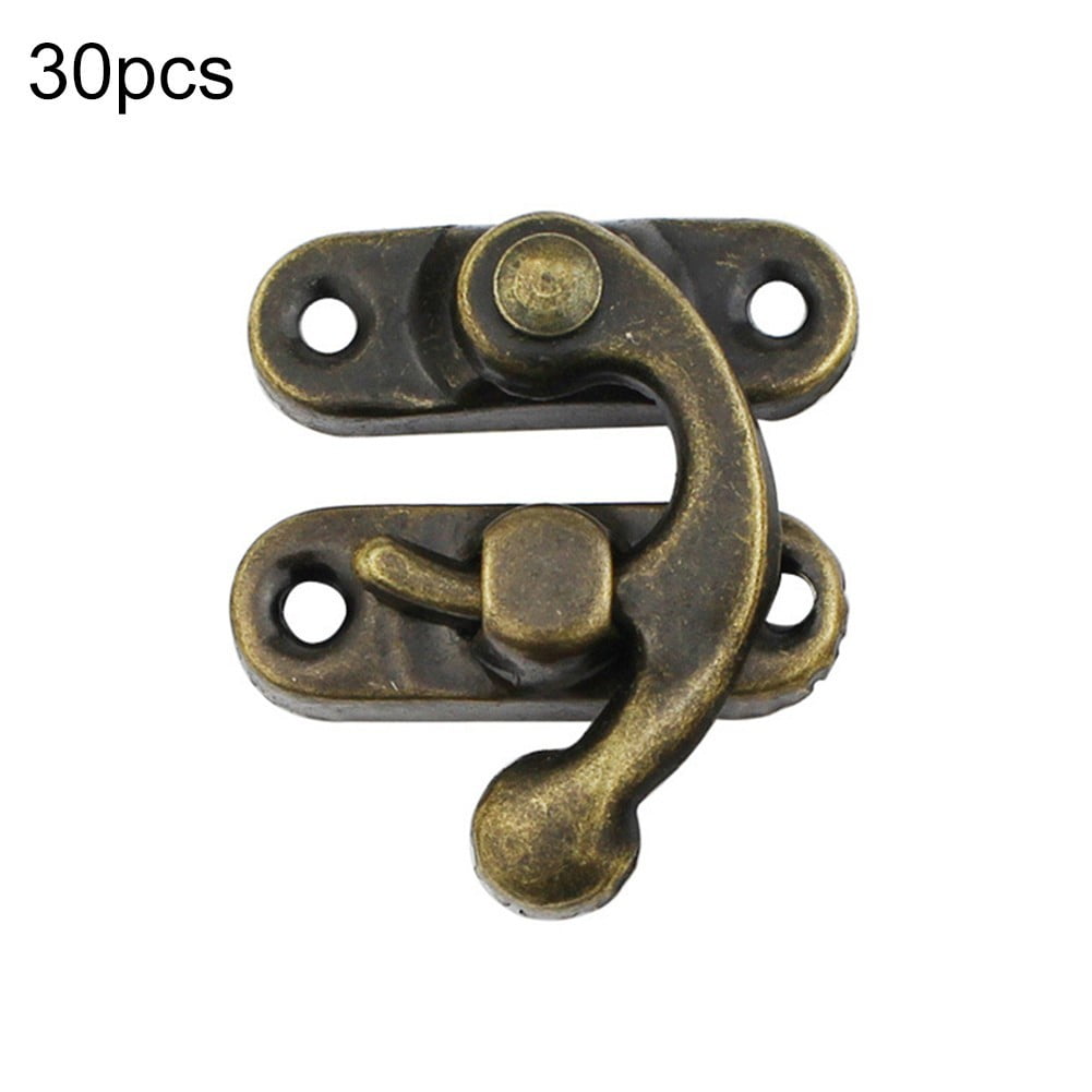 2 Hinges Antique Bronze Finish Metal Buckle Catch Latch Hasp For Small Box 