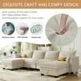 thumbnail image 4 of YYAo Modern Large U-Shape Modular Sectional Sofa, Reversible Sofa Bed with Storage Seat for Living Room, Beige, 4 of 14