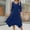 #0442-Blue, variant on Ailaofu Women 3/4 Sleeve Dress Casual Dresses with Pockets 2025 Fall A Line Dress Elegant Formal Modest Dresses