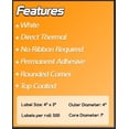 thumbnail image 2 of LAICAIW ZE1400300 Direct Thermal Label Printer with 1' Core, Compatible with Zebra Printers, 500 Labels, 1 Roll, 2 of 4