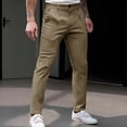 thumbnail image 2 of Golf Pants For Men Slim Fit Stretch Dress Pants Pleated High Waist Casual Business Trousers Wrinkle Resistant Comfortable Office Commute Pants Work Dress Office Travel Slacks Trousers, 2 of 4