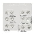 thumbnail image 3 of Minimalist Sterling Silver Stud Earrings Set for Women, Flat Back Understated Luxury Fine Jewelry, Elegant Fashion Accents, 3 of 7
