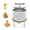 Silver, 12.6L, variant on ToppiJoy 4L Fruit Press Version Stainless Steel Pressing Plate Fruit Crusher for Cider, Wine, Grape, Apple Press Silver
