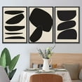 thumbnail image 5 of PixonSign Framed Canvas Print Wall Art Set Geometric Duotone Circle Mid-Century Collage Abstract Shapes Illustrations Modern Art Boho Decorative for Living Room, Bedroom, Office - 16"x24"x3 BLACK, 5 of 5