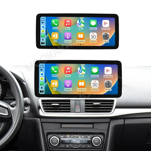 SNATEEN 12.3 inch Carplay Screen/Radio/Multimedia Player for Mazda Axela 2014-2019 Model Universal Car Navigation/GPS Upgrade Headunit Android Display 1080P Touch Screen Replace System