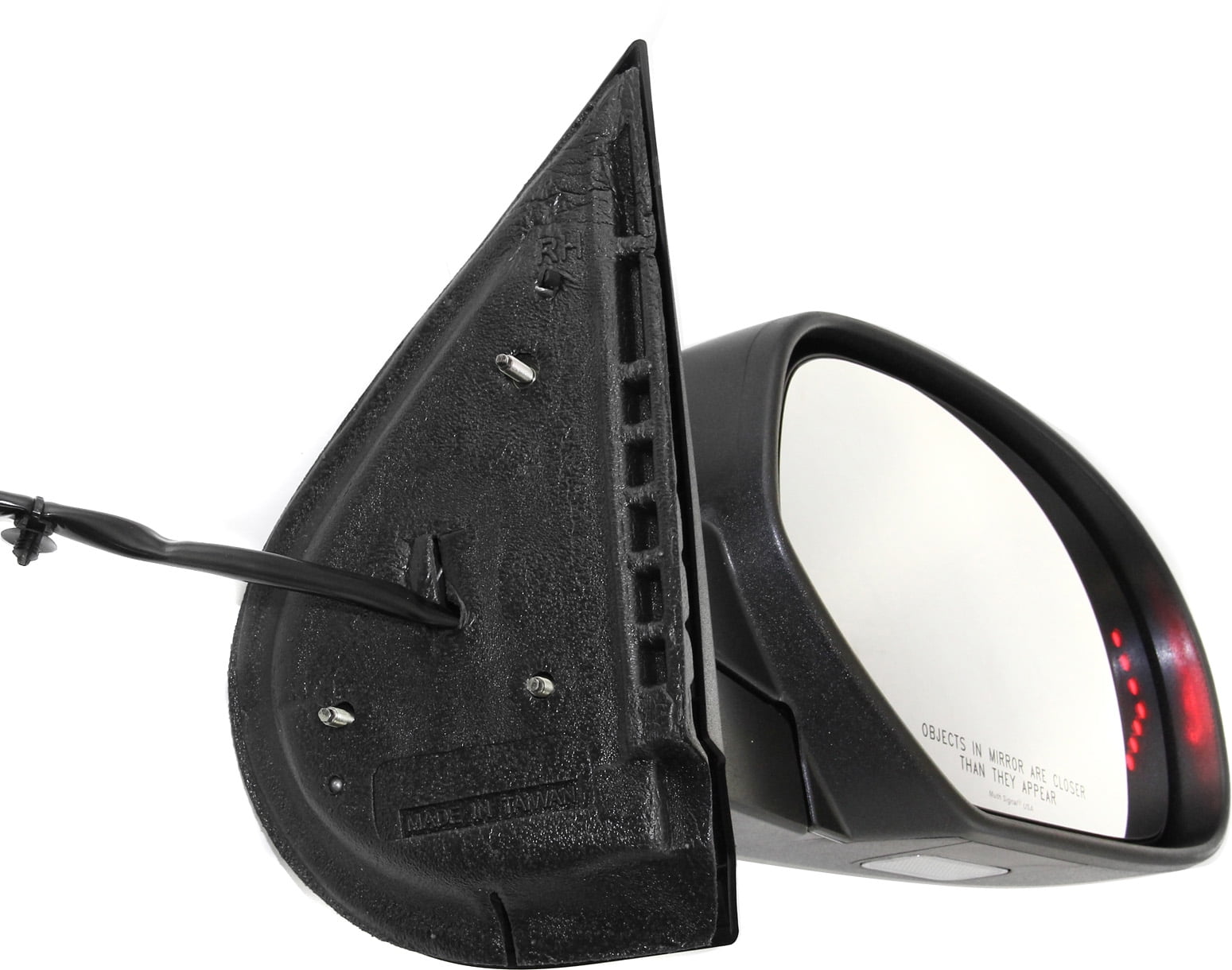 Kool Vue Right Passenger Side Mirror ,Heated In-glass Signal Light 1 Paintable and Textured