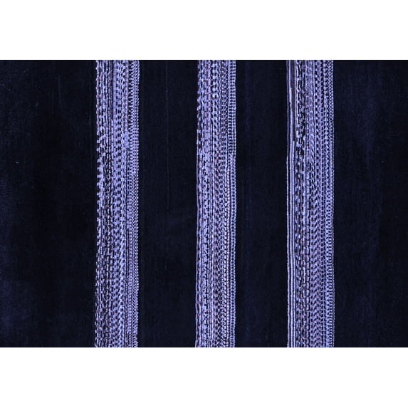 Ahgly Company Indoor Rectangle Abstract Blue Modern Area Rugs, 6' x 9'