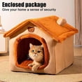 thumbnail image 4 of Cat Bed Cave Cute Bear Shape Cat Beds for Indoor Cats with Removable Cushion, 4 of 5