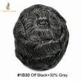 thumbnail image 2 of Lyrical Hair Toupee for Men Fine Mono Mens Toupee Human Hair Replacement Systems Monofilament with NPU Hairpiece for Man Black Brown Blonde Gray Hair Wig Unit, 2 of 7