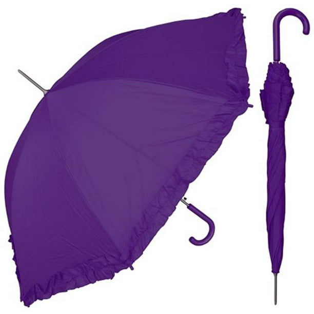 RainStoppers rainstoppers s010pu 48 in. auto open purple parasol